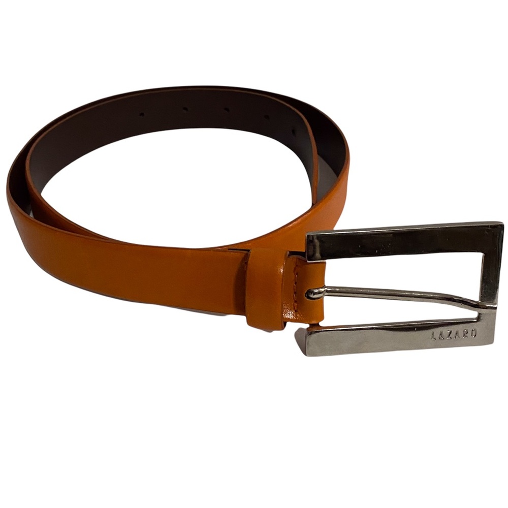 ORANGE LEATHER BELT BY LAZARO